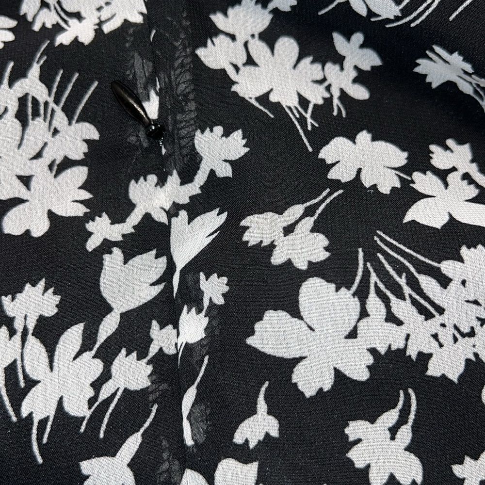 R&K Originals Size 18 Black/White Tie at the Waist  Dress V Neck Cap Sleeves - Picture 9 of 10